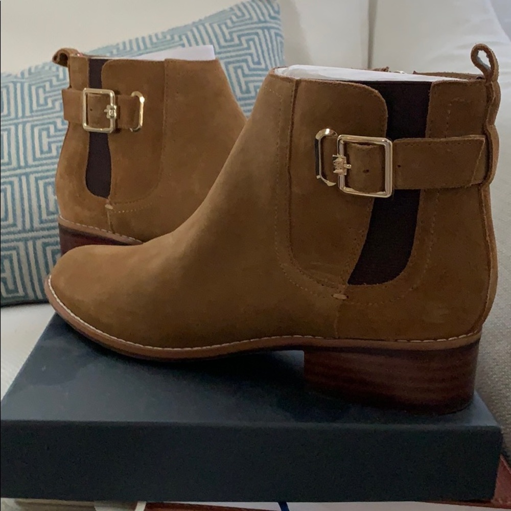 Tommy Hilfiger, Terez booties, Med Natural Suede